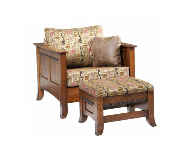 Cranberry Chair With Ottoman