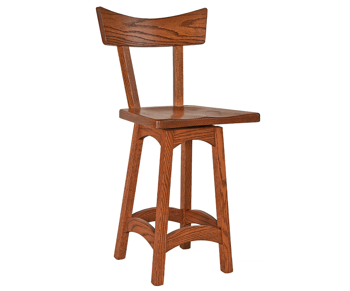 Illusions Bar Stool with Back and Swivel