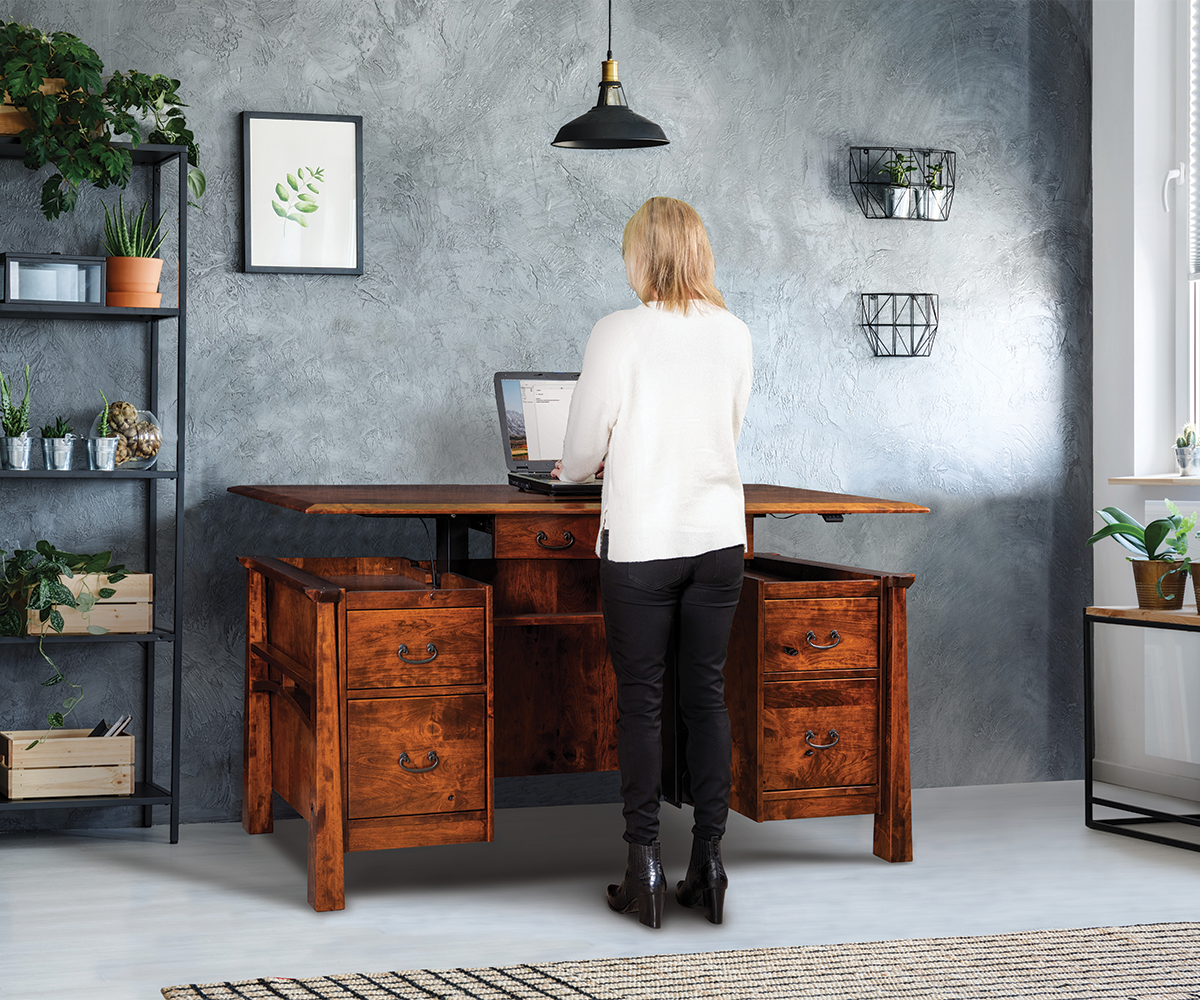 Artesa Sit to Stand Curved Top Desk - Image 2
