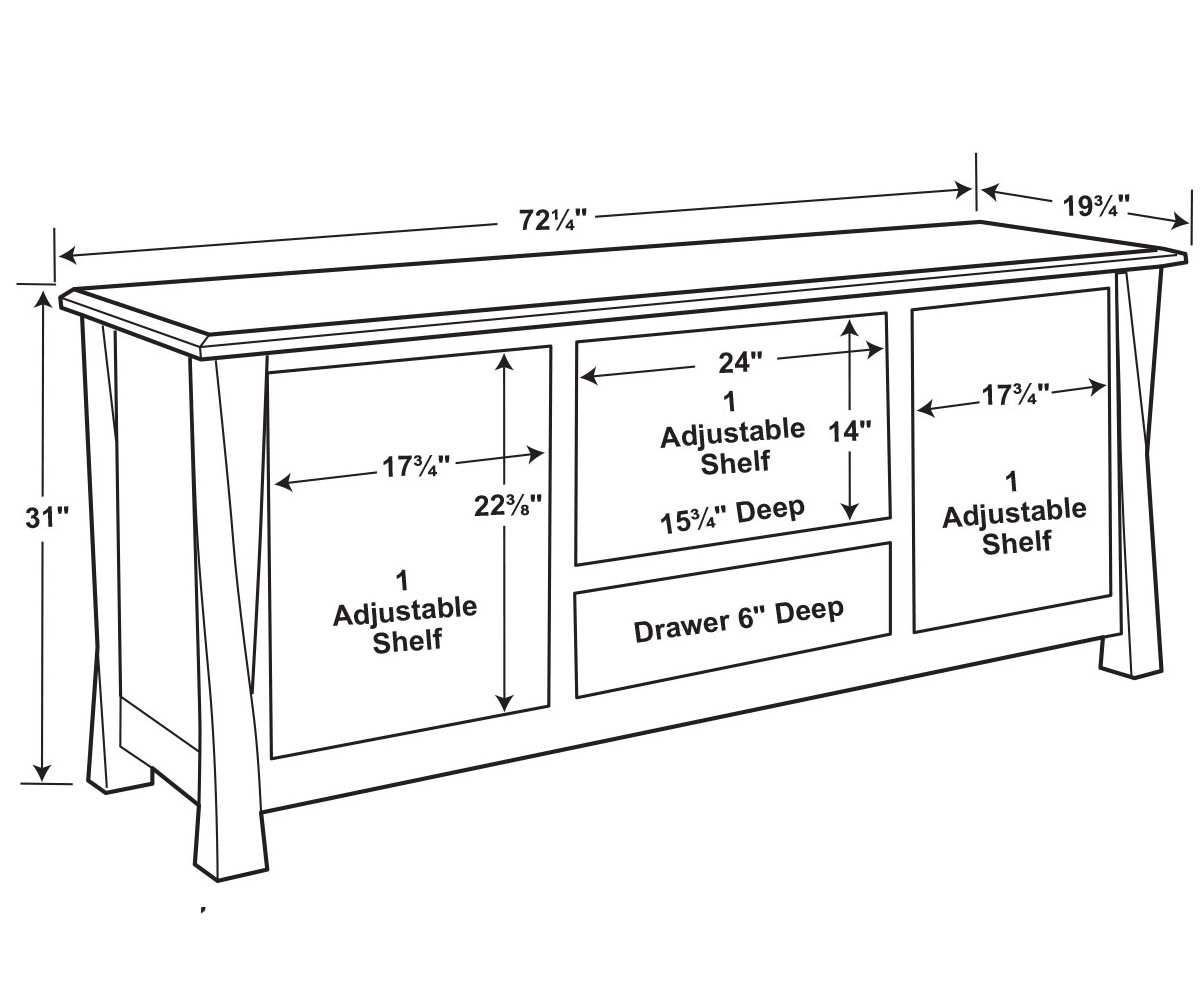 Lexington Arc Media Stand - 72"W - Image 2