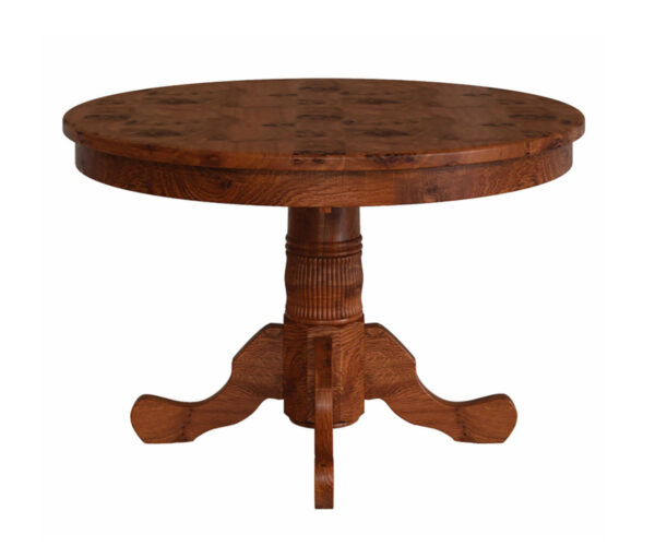 Traditional Reeded Single Pedestal Table