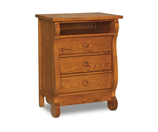 Old Classic Sleigh 3 Drawer Open Nightstand