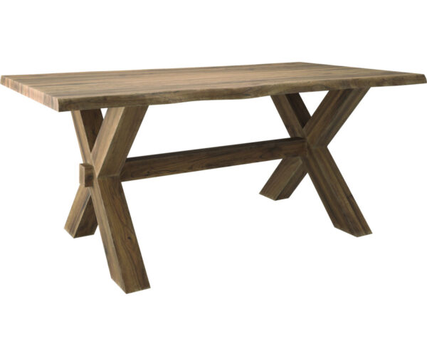 Wooden X Base Live Edge