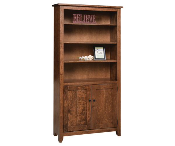 Modern Mission Bookcase with Doors