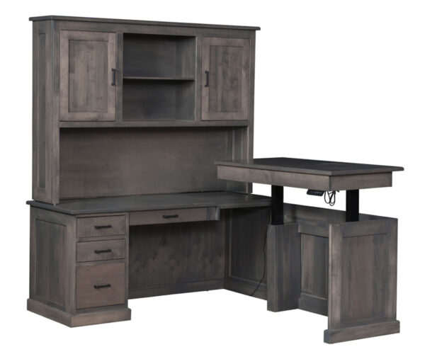 Urban Executive L Desk With Hutch With Adjustable Return