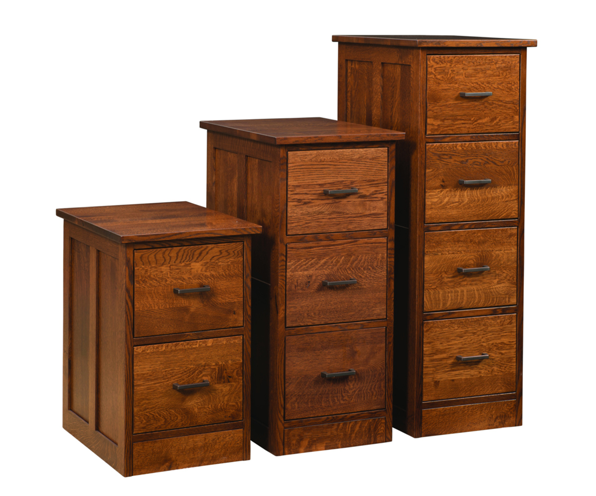 Mission 3 Drawer Vertical File Cabinet - Image 2