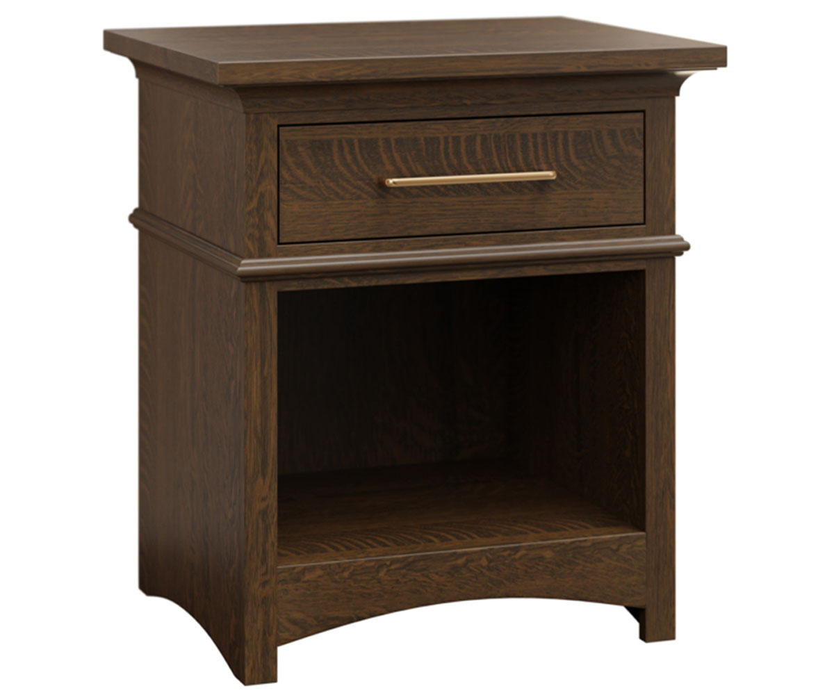 Old World 1 Drawer Open Nightstand
