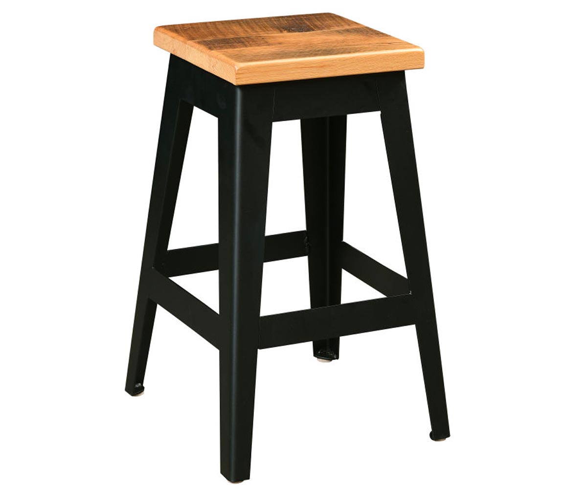 Newport Bar Stool with Black Metal Base