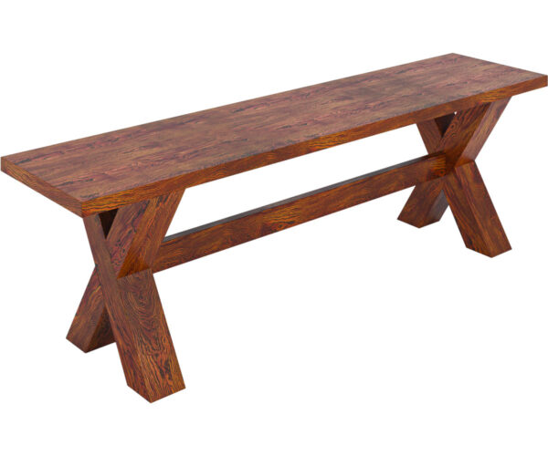 Wood X Base Bench
