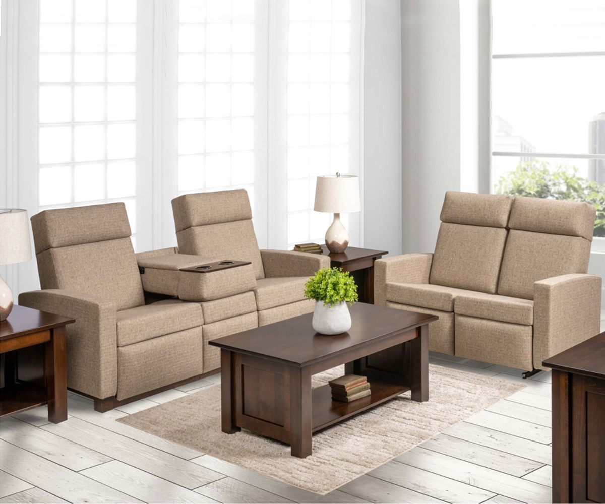 Modern Shaker Love Seat Glider/Recliner - Image 3